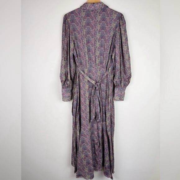 NWOT Elegant Banana Republic Long Sleeve Floral Wrap Dress size XXL - Picture 2 of 7